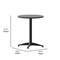 Flash Furniture Lila 23.5in Black Round Aluminum Indoor-Outdoor Table Set with 2 Black Slat Back Chairs TLH-ALUM-24RD-017BK2-GG - alternate 2